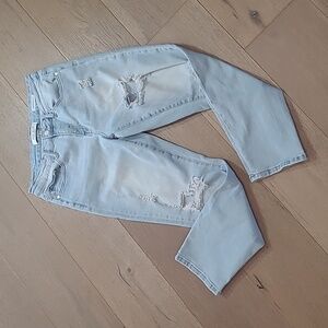 Judy Blue Jeans Women's sz 7/28 Boyfriend Fit Mid Rise Light Wash Ankle Denim